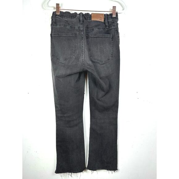 Madewell Preppy Hipster Cutesy Button Fly Flare Leg Cali Demi Boot Crop Jeans 26 - Picture 3 of 11